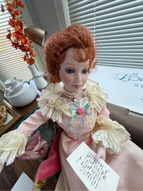 Porcelain Danbury Mint Collector Doll “The Love Letter” by Judy Belle